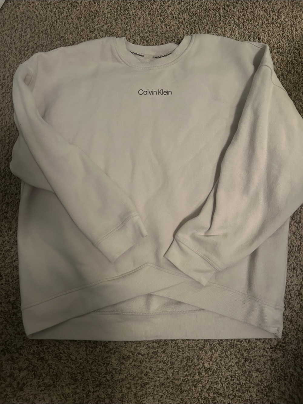NWOT Calvin Klein Light White Crewneck Sweatshirt